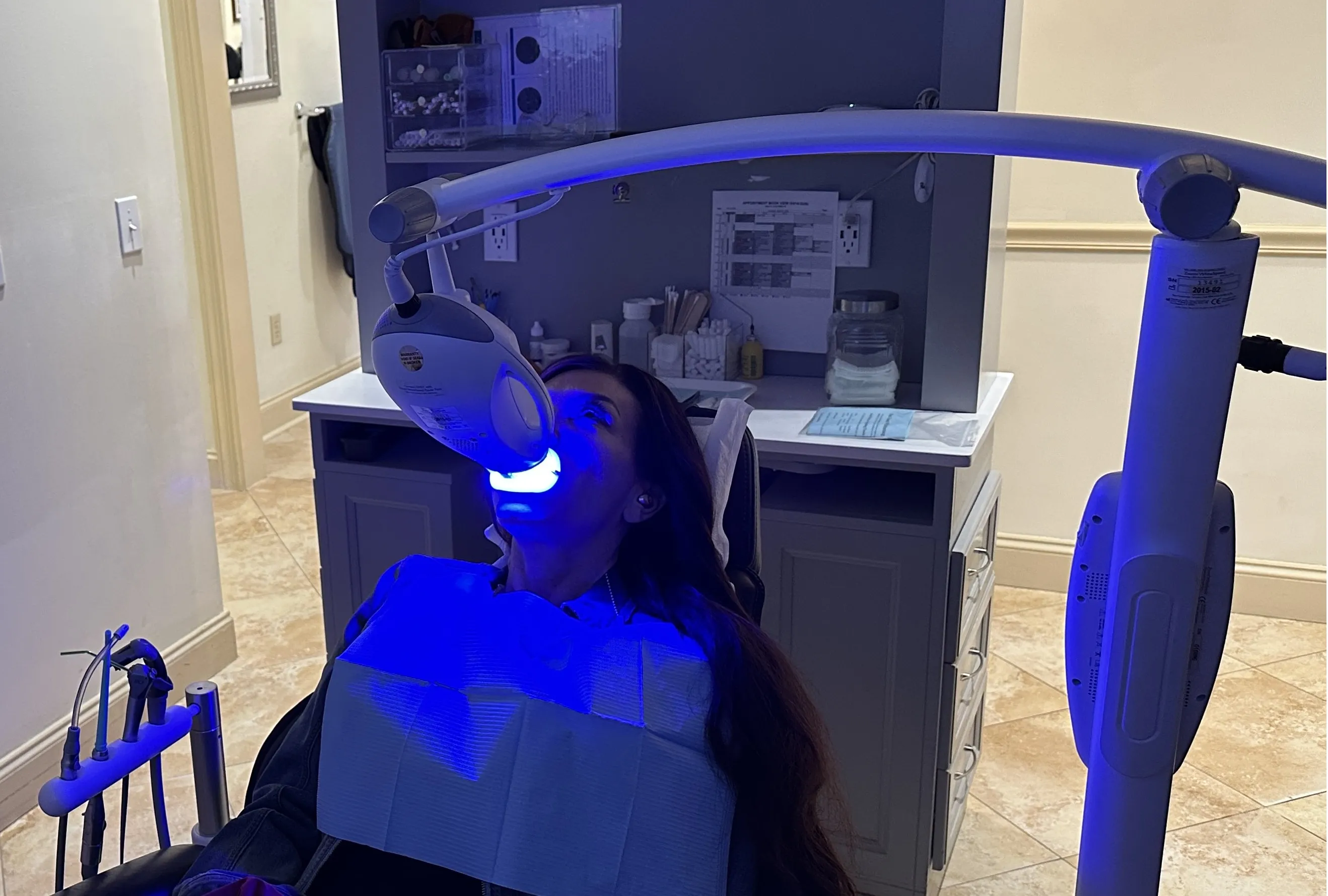 Professional teeth whitening treatment